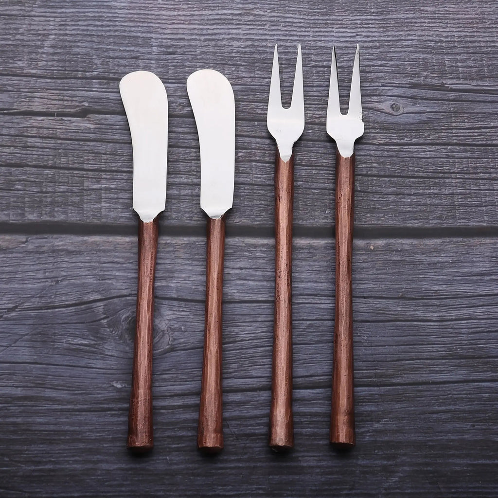 CAMELLIA CHEESE FORK & SPREADER 4 PC. SET