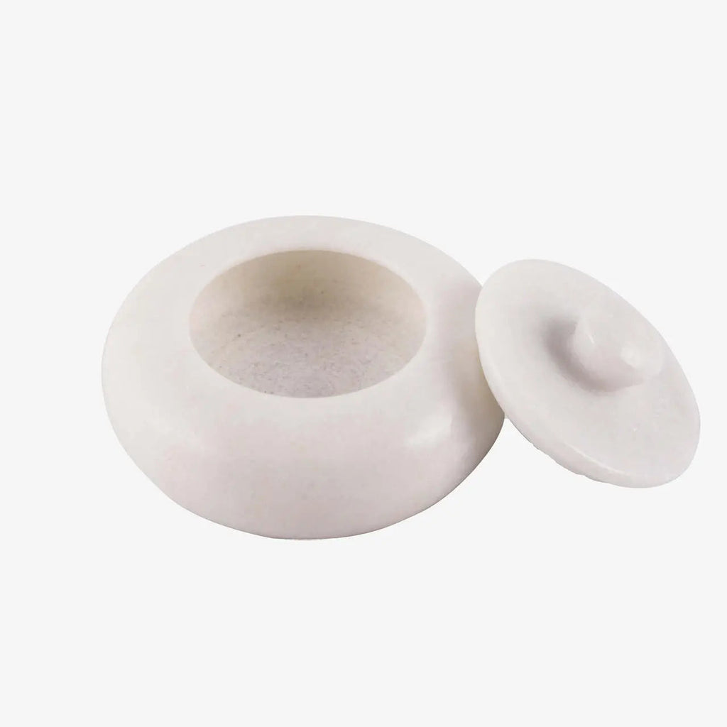 Salero Marble Salt Cellar with Lid