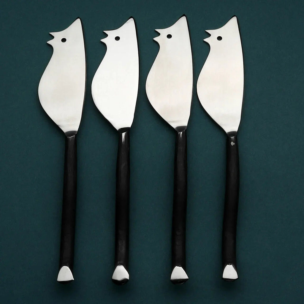 Twig Ratoncito Cheese Spreader/Knife 4 Pc. Set